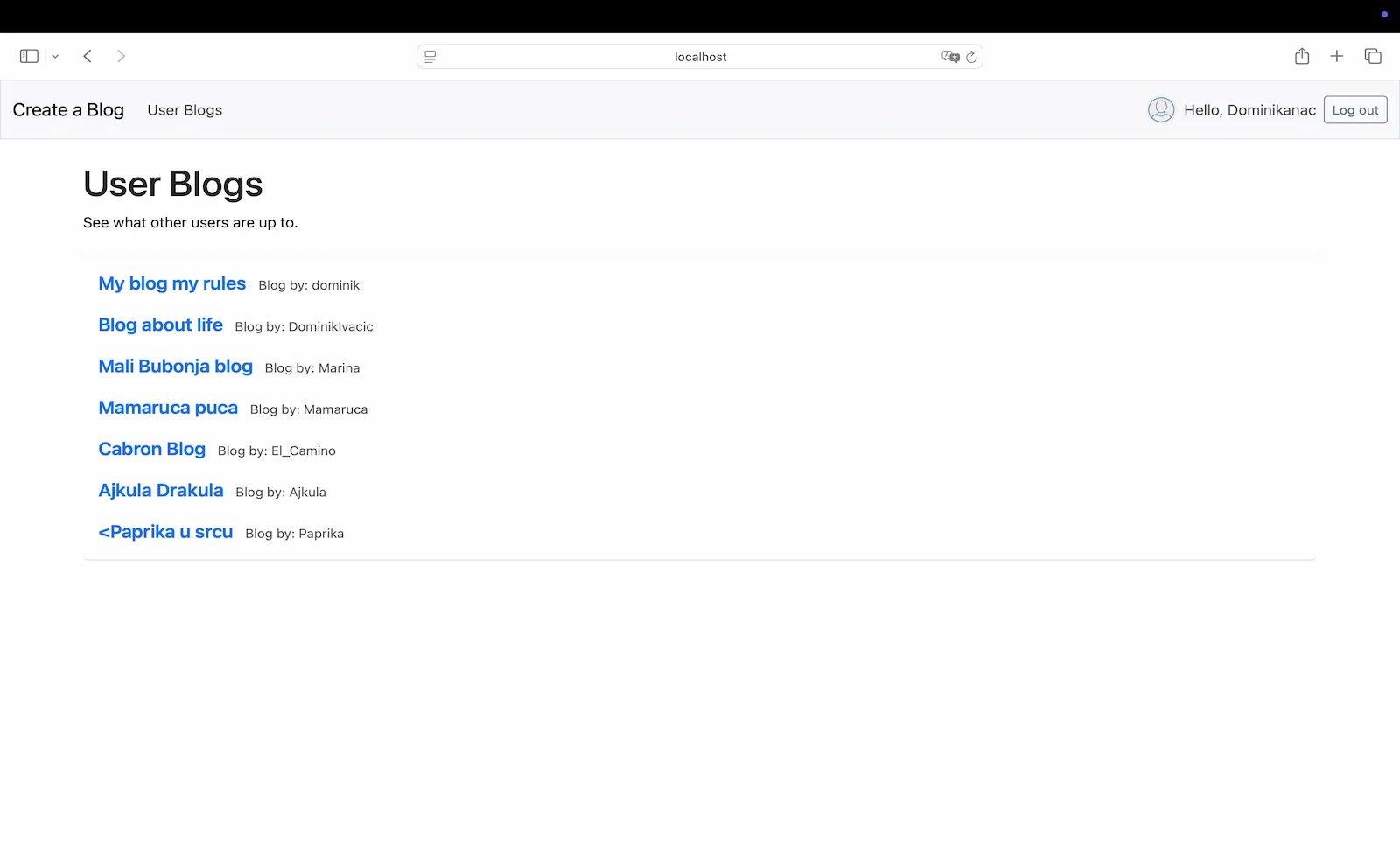 Blog Project