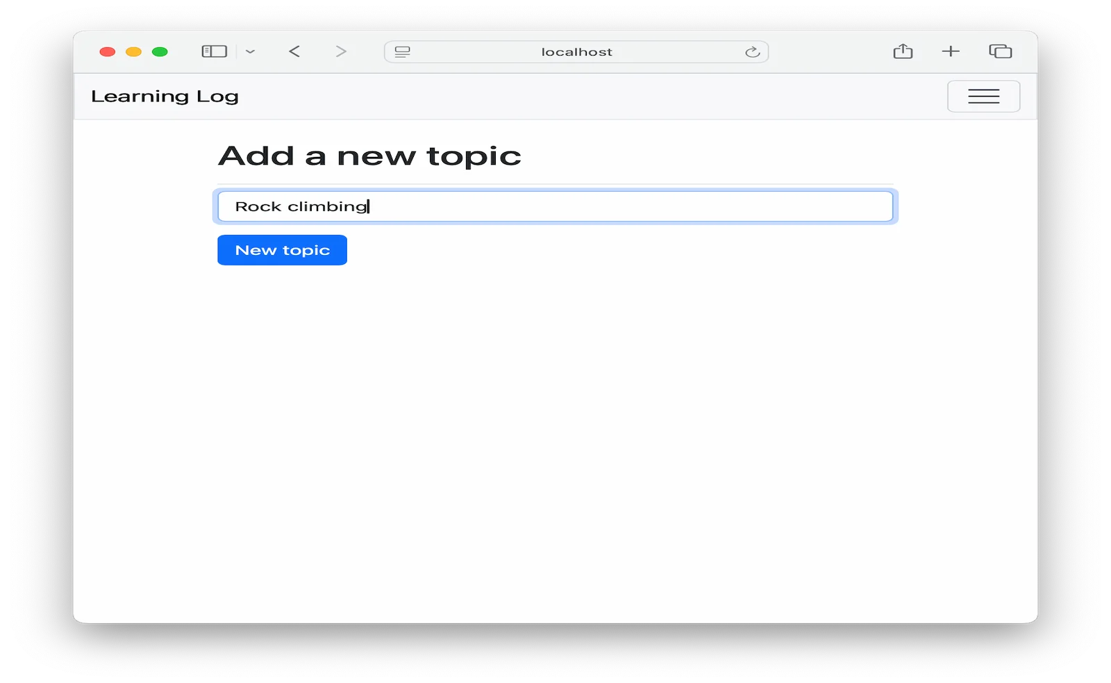 Learning Log